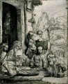 Abraham entreteniendo a los ángeles SIL Rembrandt